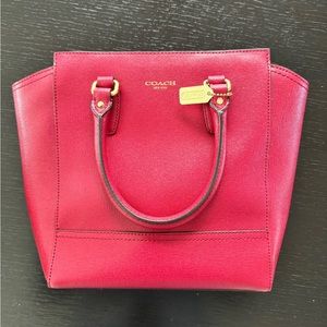 Coach Small Satchel in cherry red